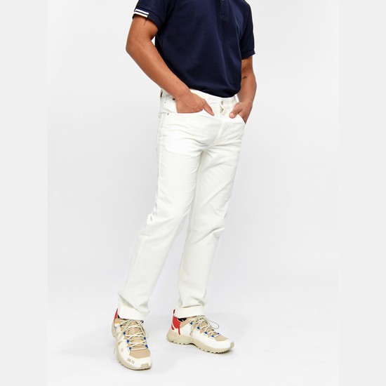 Aigle 5-pocket Straight-leg Pants Men White ZA-48516